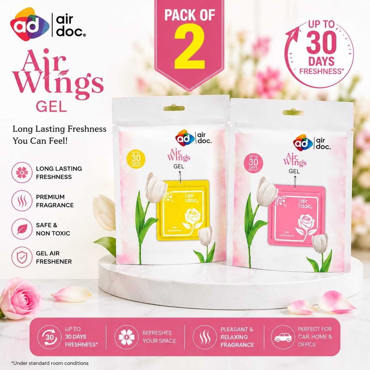 Assorted Diffuser Set Air Doc Gel Air Freshener Assorted Fragrance for Car, Home & Office | Long Lasting Up to 30 Days | Pack of 2-image-47