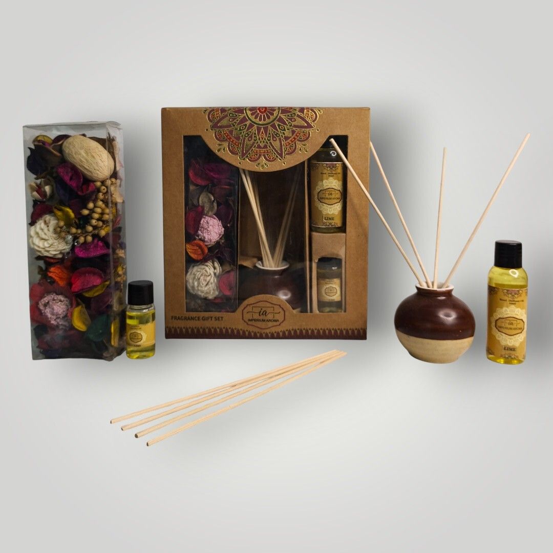 imperium aroma Lime Reed Diffuser | 50 ml Essential oil | Ceramic Diffuser Set, Potpourri 50 g with 15 ml Aroma Oil | 8 Sticks | Pleasant Scent for Bedroom, Livingroom & Offices-picture-23