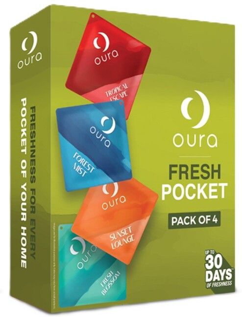 Tropical Escape, Forest Mist, Fresh Blossom & Sunset Lounge Blocks Pocket Gel Air Freshner (Pack of 4 )-image-48