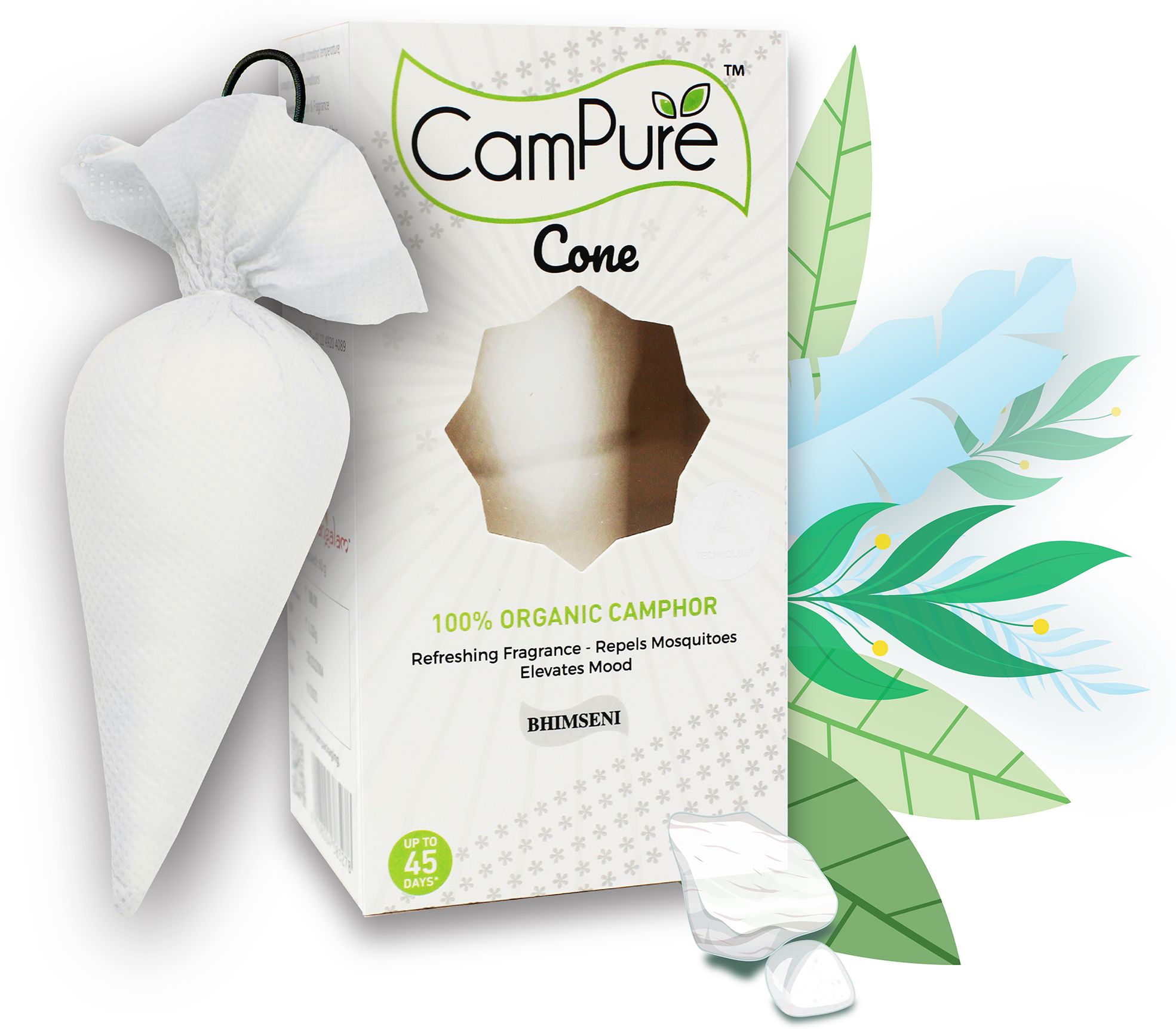 Cone Air Freshener - Bhimseni - Pack of 1 Potpourri