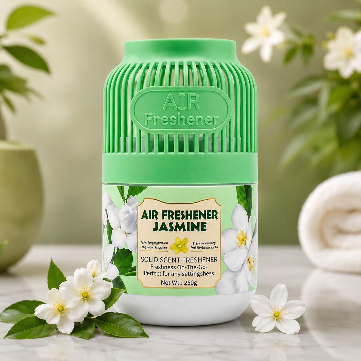 biyali Jasmine Diffuser Home Air Freshener Jasmine Fragrance | Solid Gel Odor Eliminator - pack of 1-picture-41