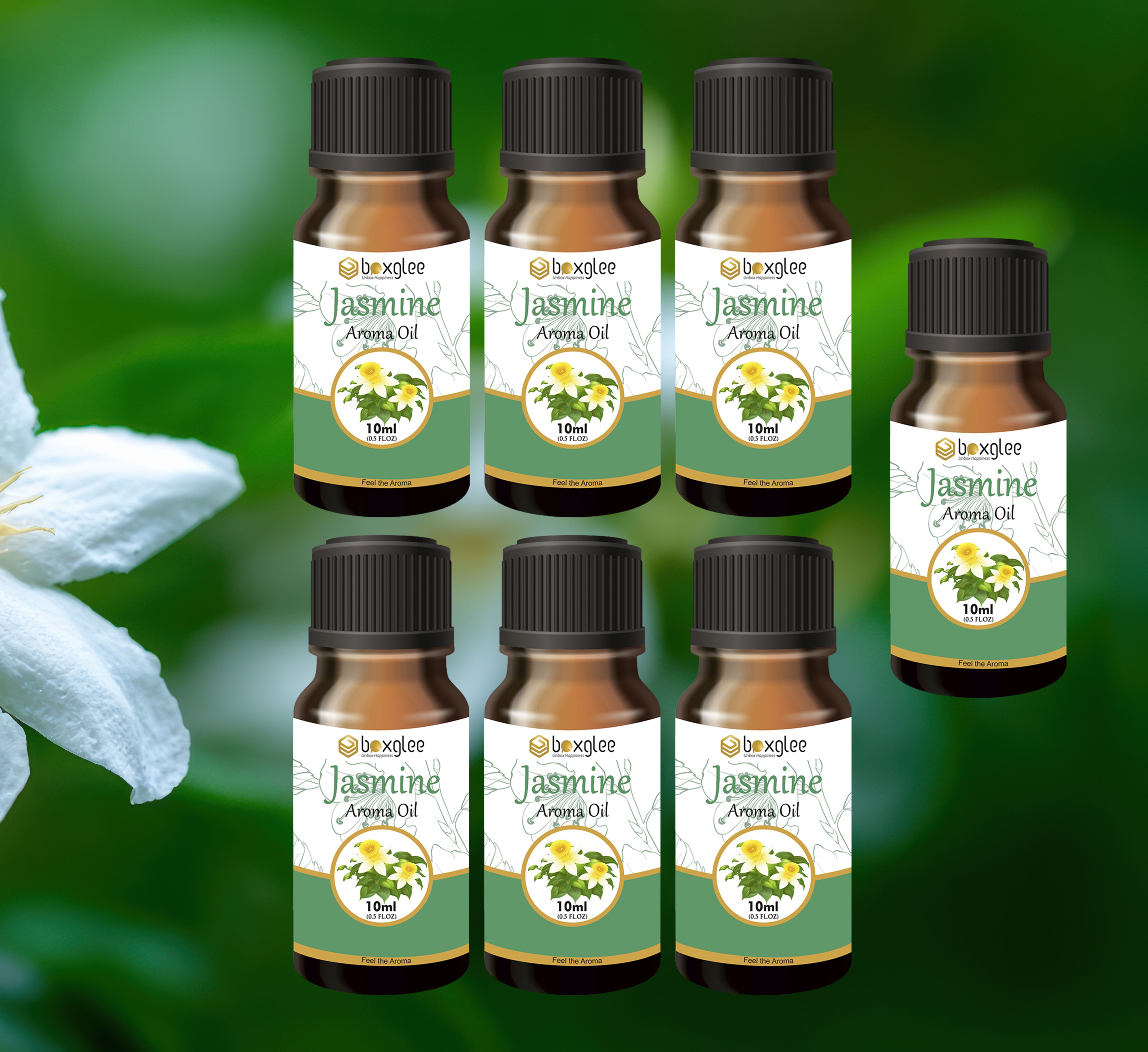 multi fragrance Aroma Oil Jasmine Aroma Oil 10ml Pack of 7 for Diffuser & Home Fragrance A26-image-45