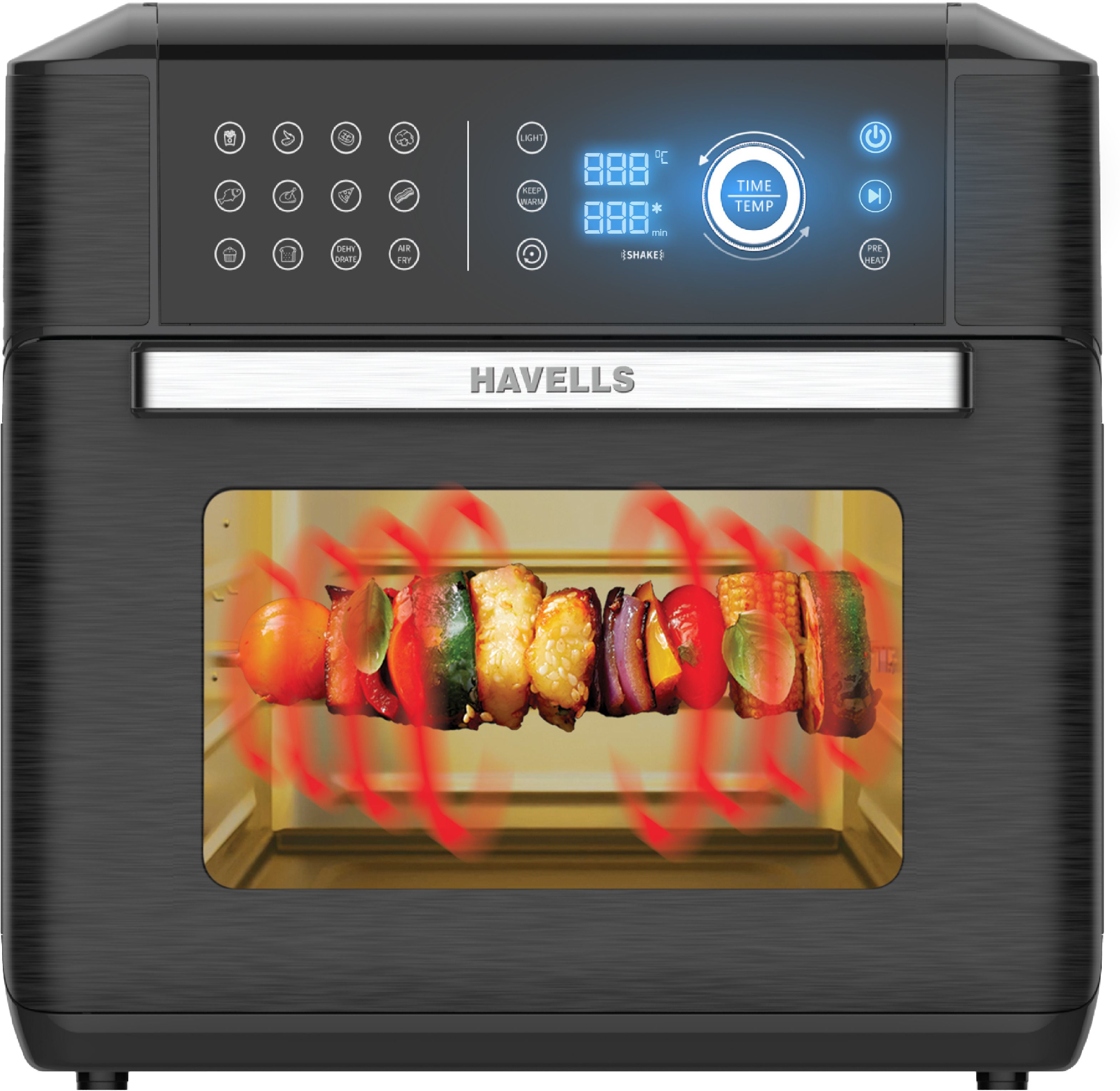 havells india GHCAFEFK170 Digital Touch Control14 Pre-SetsAerocrisp TechnologyIncludes Skewer Set,Rotisserie Fork,Mesh,Baking Tray Air Fryer-picture-13