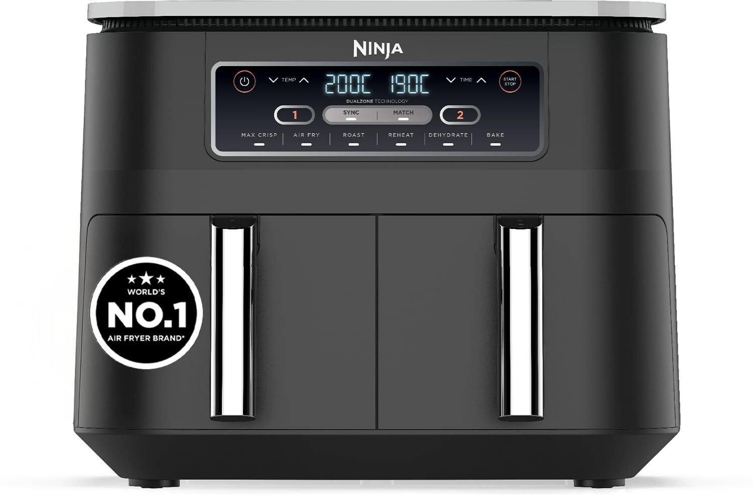 ninja AF300 Foodi Dual Zone | Max Crisp 240°C| 6 Cooking Functions Air Fryer-picture-3