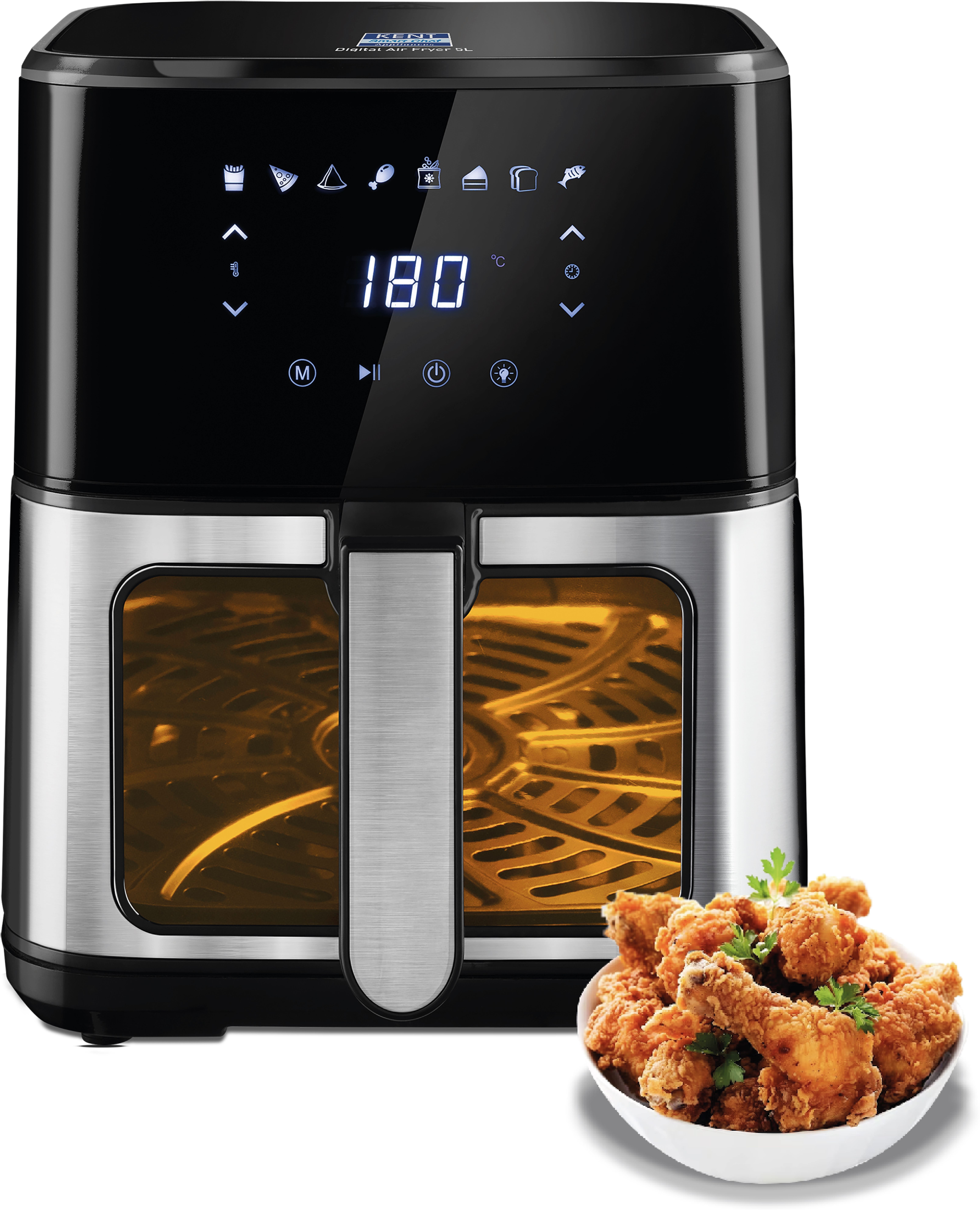 kent Digital Air Fryer 5L | Bake, Grill & Roast | Up to 80% Less Oil Usage | Air Fryer-picture-1