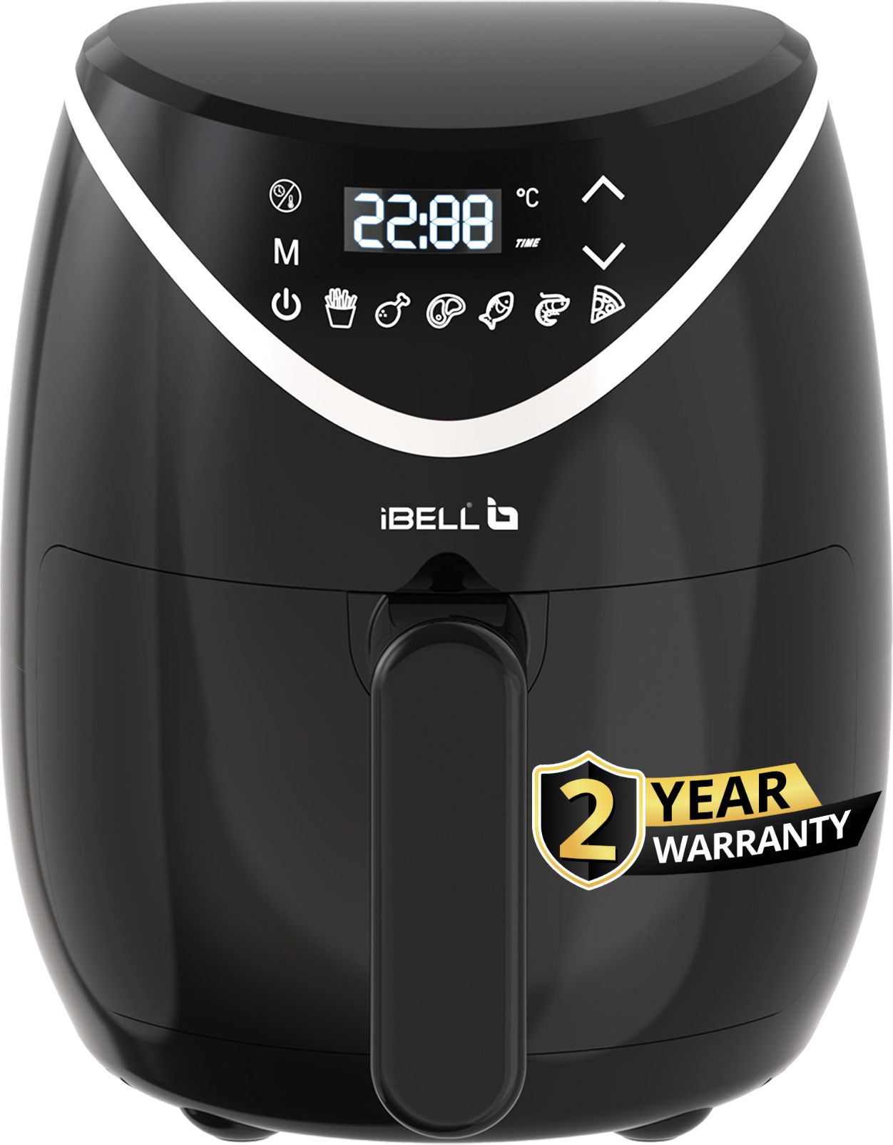 ibell Air Fryer 3.2L, 6 Preset Cooking Modes, Advanced Timer, Feather Touch Control Air Fryer-picture-3