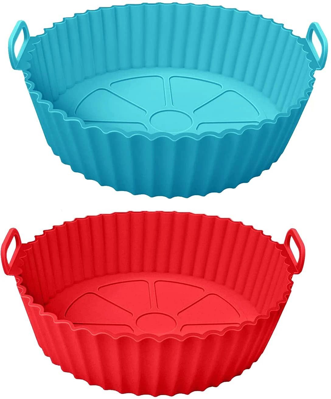 vamigo Reusable Baking Tray | Silicone Air Fryer Basket & Baking Tray | 2 Pcs Air Fryer-picture-38