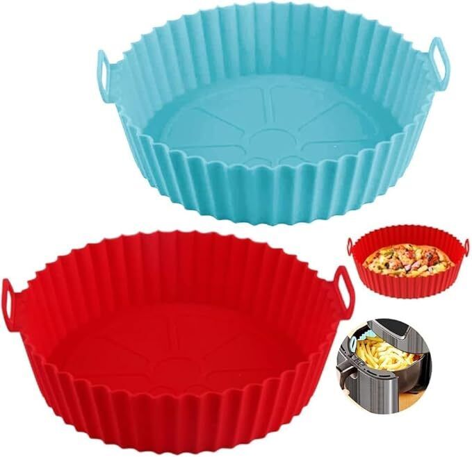 zombula Air Fryer Silicone (Pack of 2) – Reusable & Non-Sticky Liners Air Fryer (1 L) Air Fryer-picture-6