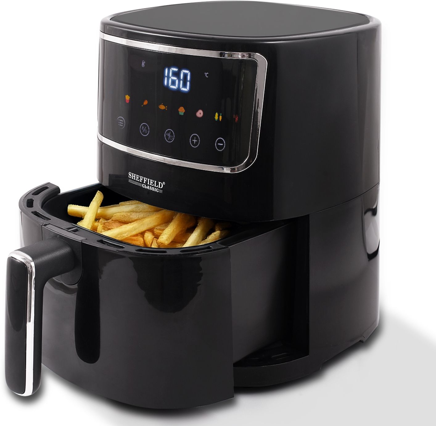 Digital with 360 High Speed Air Circulation 1400 W with Non-Stick Basket - Black Air Fryer-image-33