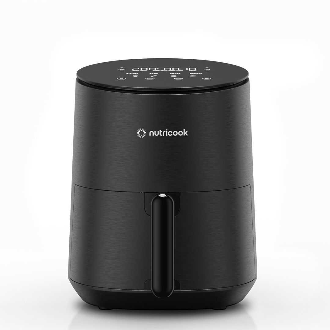 Mini NC-AFM033KIN Digital Display, Tempered Glass Control Panel Black Air Fryer-image-9
