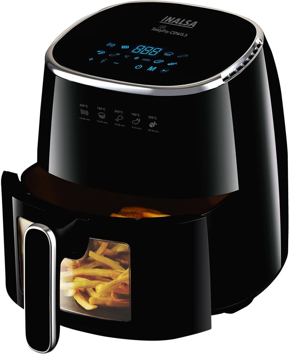 Tasty Fry CDW 5.5 | Non‑Toxic Ceramic‑Coated Basket |1600 W|Visible Window Air Fryer-image-4