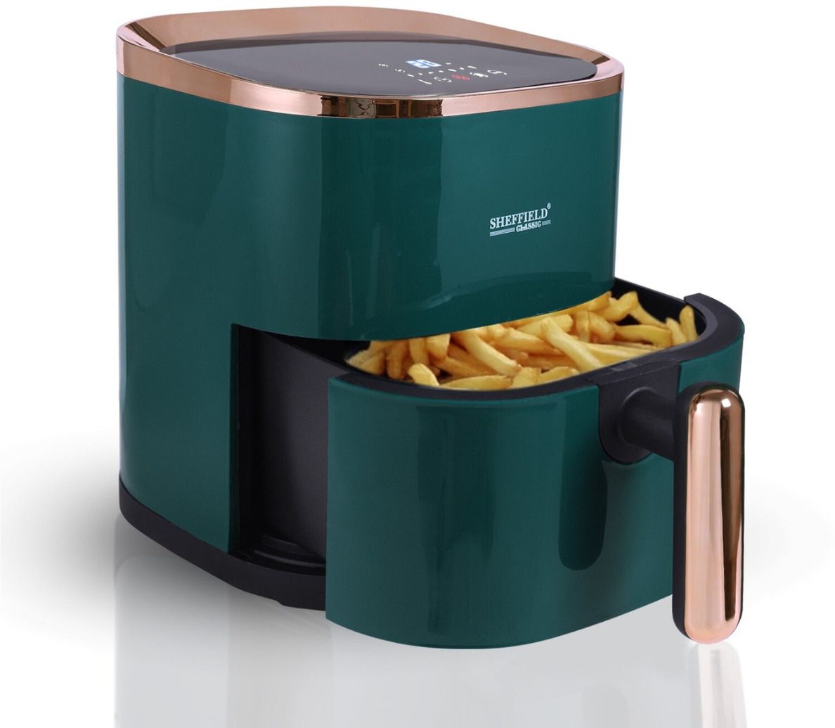 sheffield classic Digital with 360 High Speed Air Circulation 1200 W with Non-Stick Basket - Green Air Fryer-picture-20