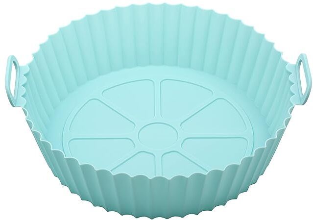 Air Fryer Liners I Round Silicone Basket Baking Tray I Pot with Ear Handles Air Fryer-image-36