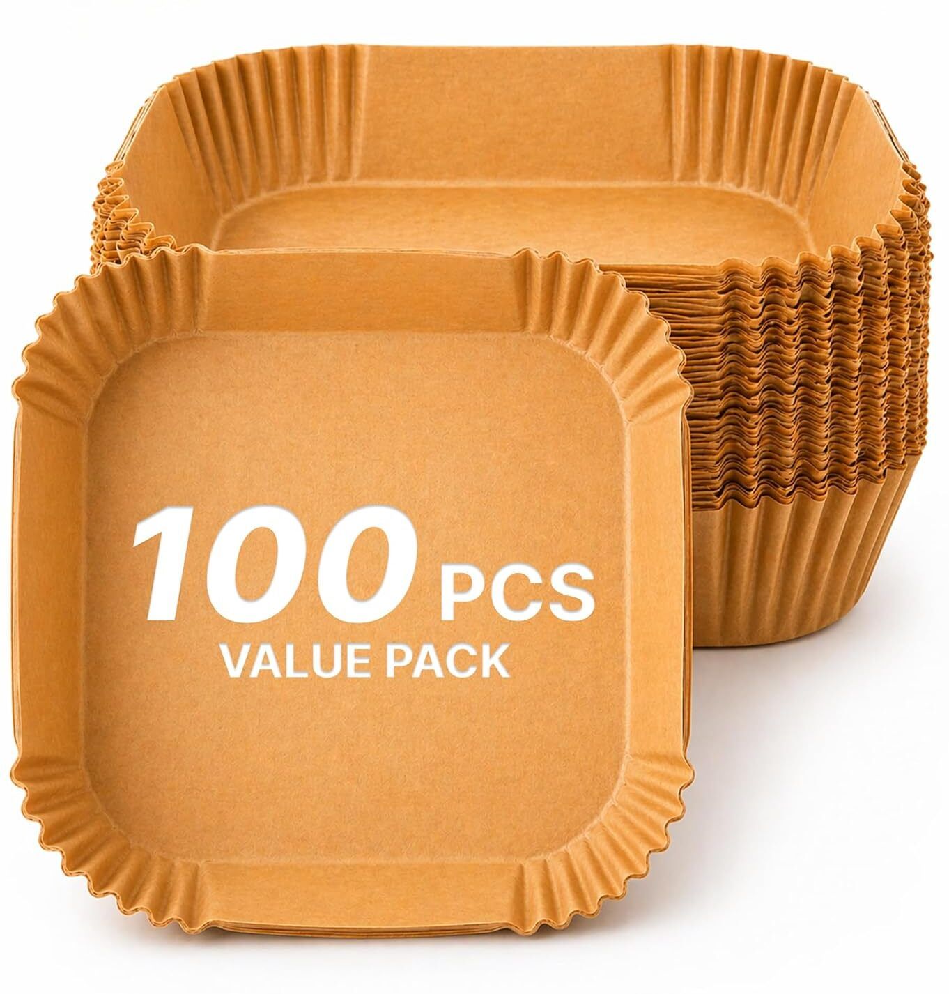 100 pcs air fryer papersheet, disposable paper linear for microwaves Air Fryer-image-6