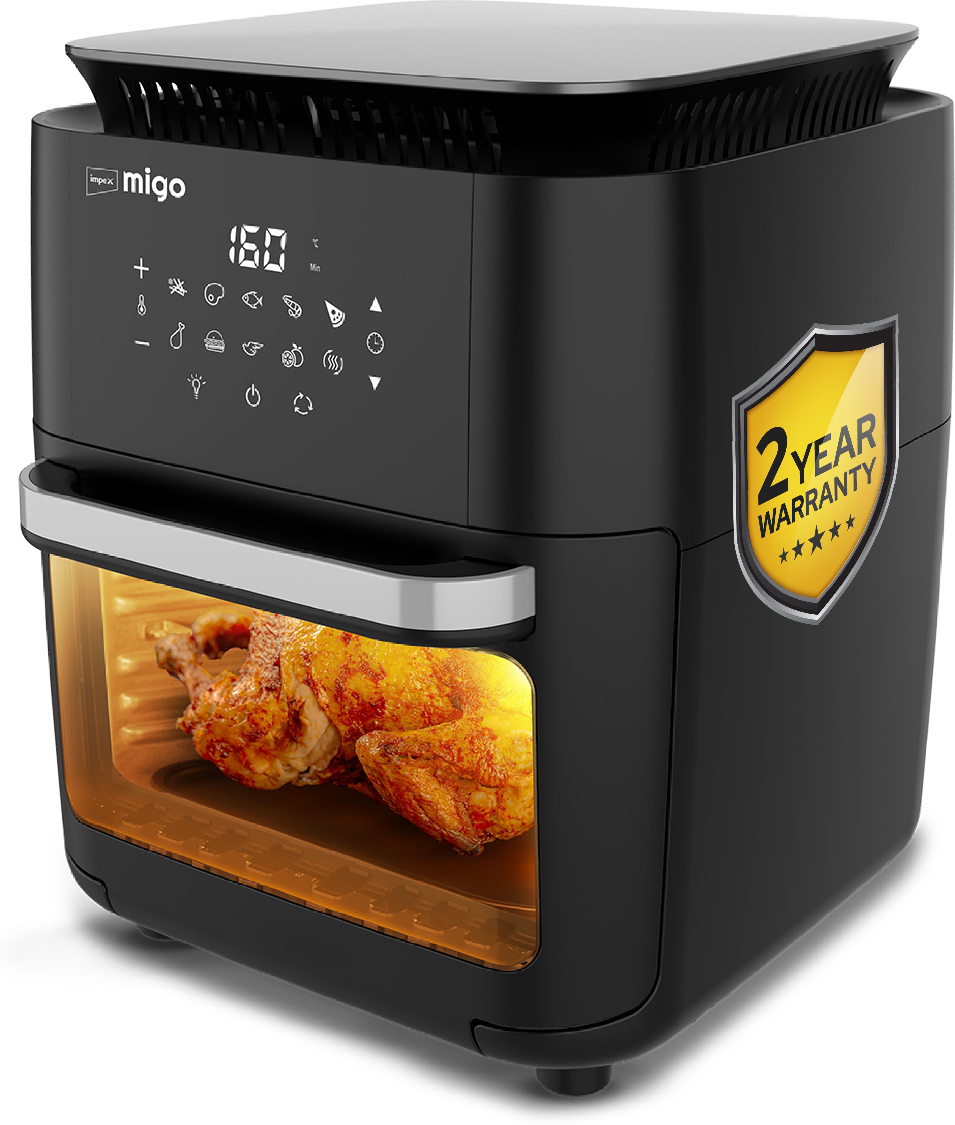 12L Digital Air Fryer 1800W for Oil-Free Cooking | 10 Preset Menu Air Fryer