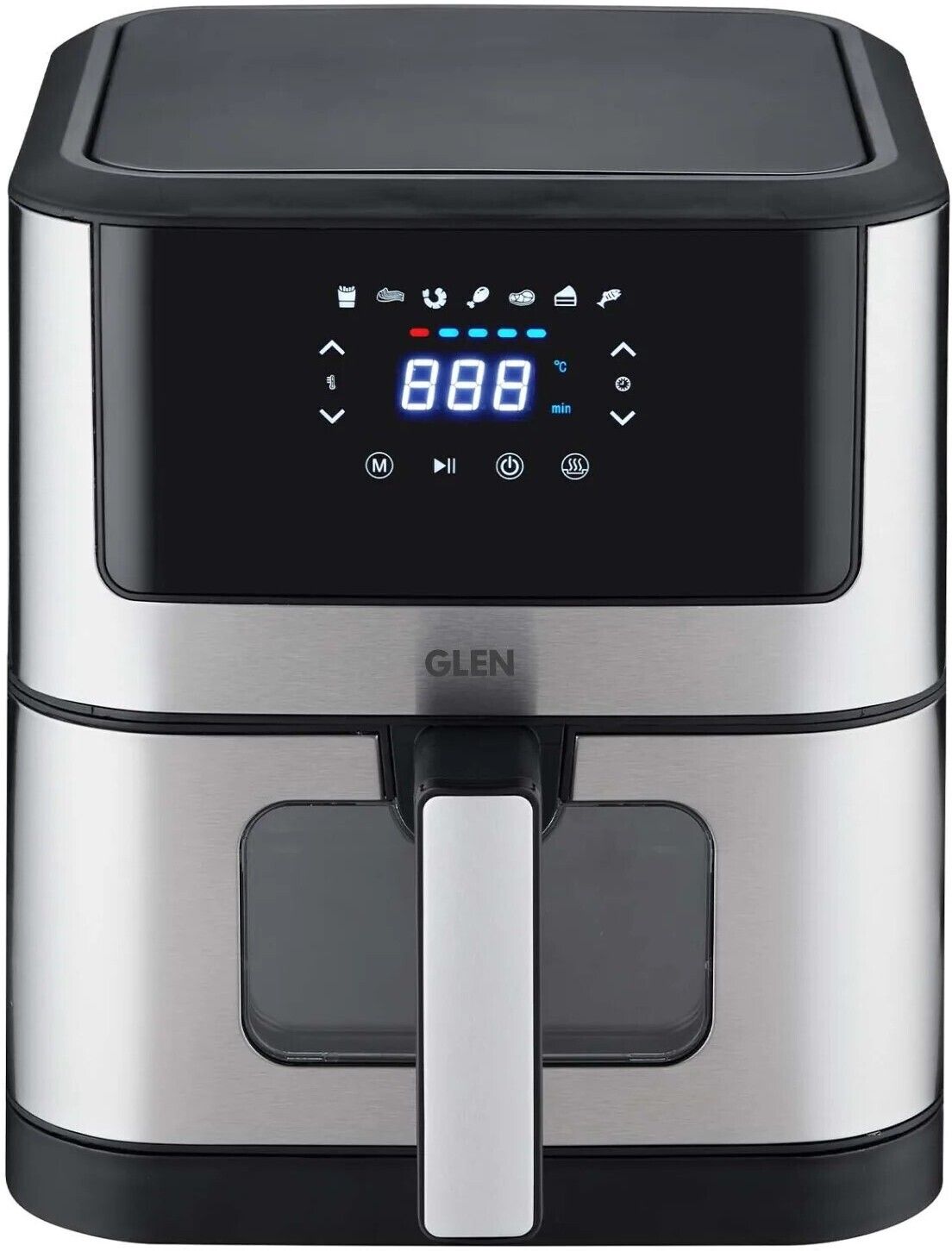 glen Digital Air Fryer Set Timer Temperature Control 1500W Black & silver 3043DSS Air Fryer-picture-27