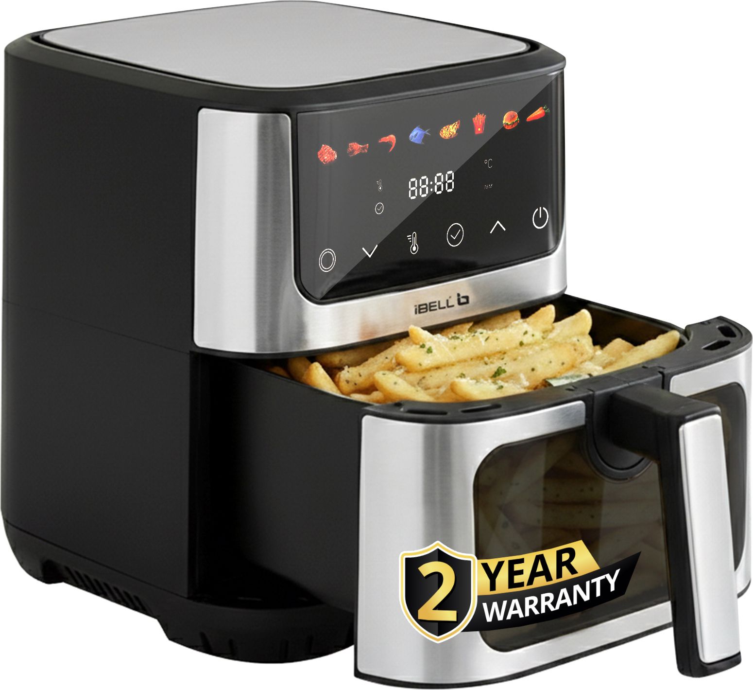 ibell AEROFRY650 Air Fryer 8 Preset Modes Touch Screen Adjustable Temp, Time Oil Free Air Fryer-picture-40