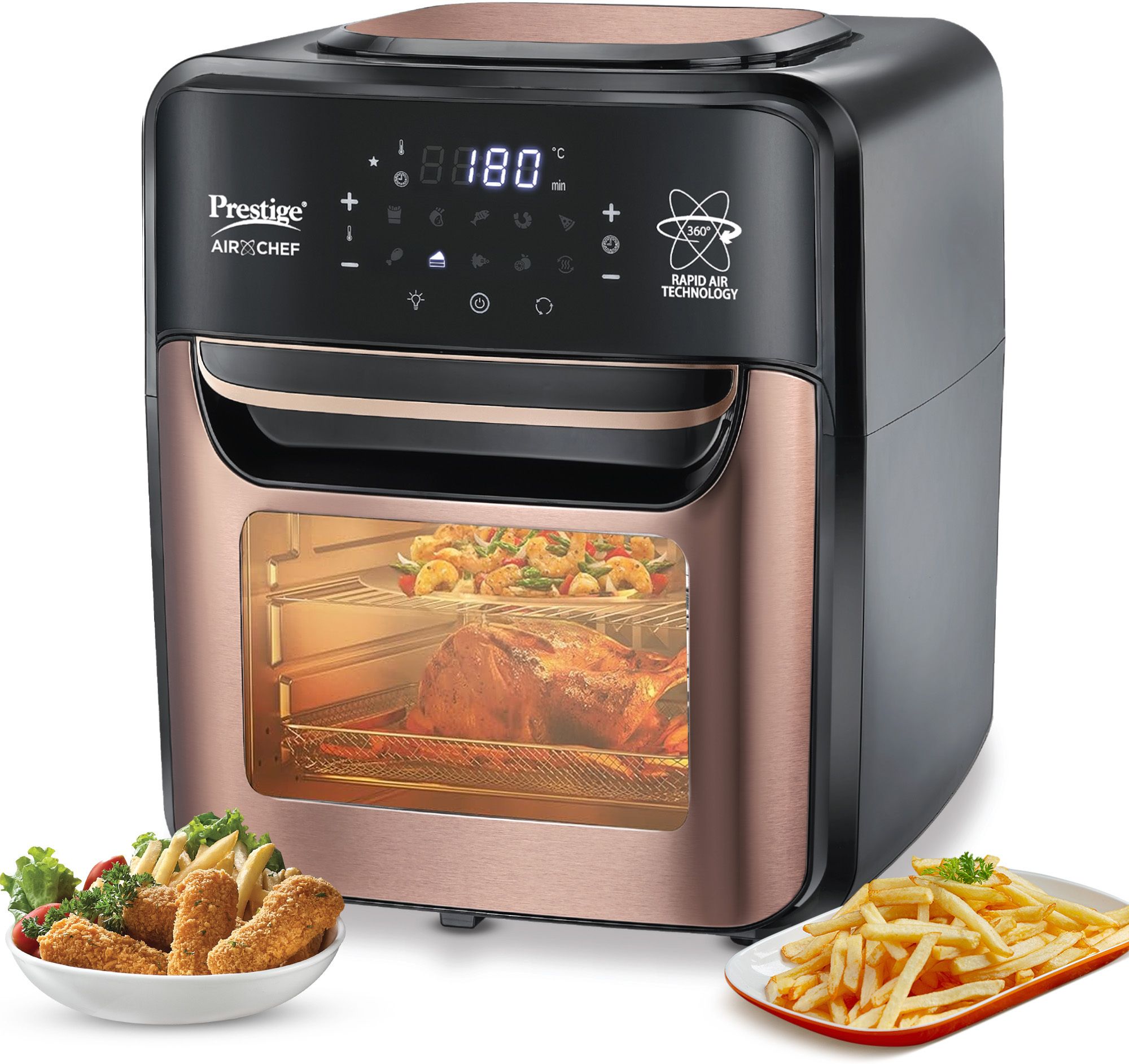 prestige Airchef 1800W AirOven With Accessories|10 Preset Menus|360° Rapid Air Technology Air Fryer-picture-16