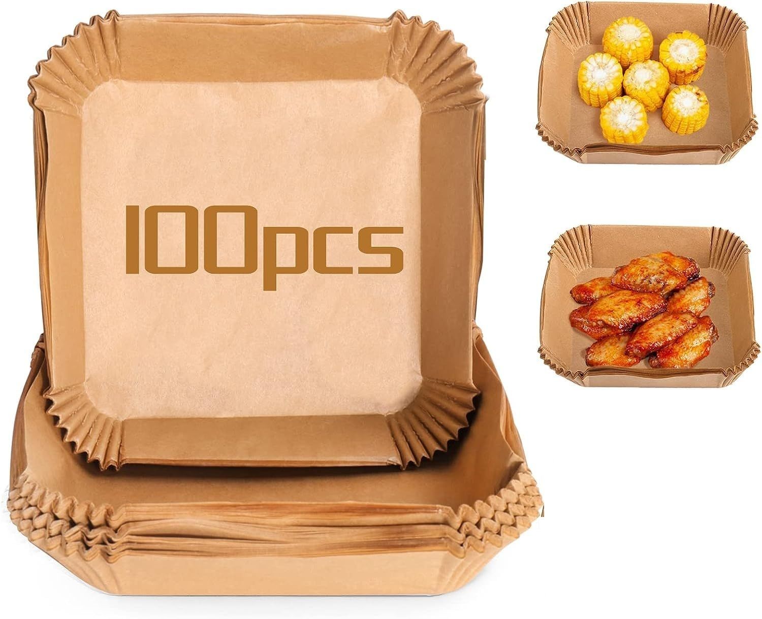 100pcs Air Fryer Disposable Paper Liner Liners Baking Paper for Food Grade Air Fryer-image-21