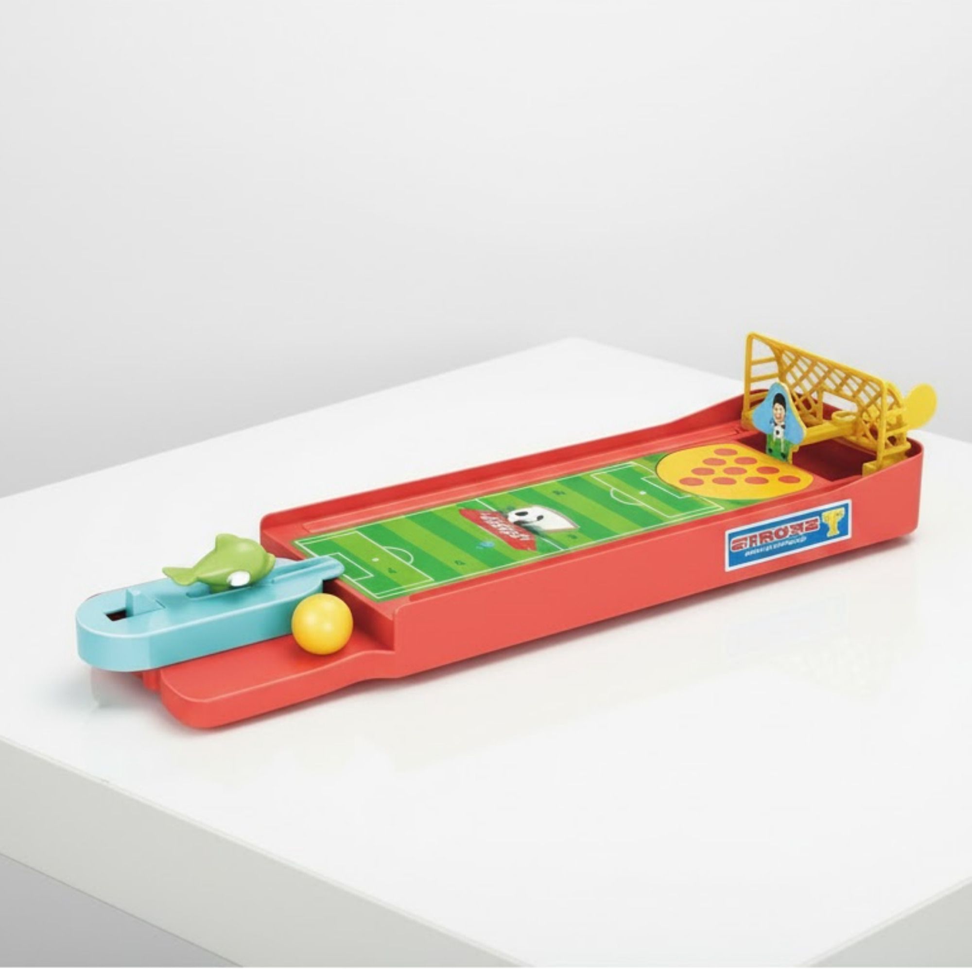 Shroket Mini Soccer Table Game – Compact Plastic Football Field with Launcher Air Hockey Table