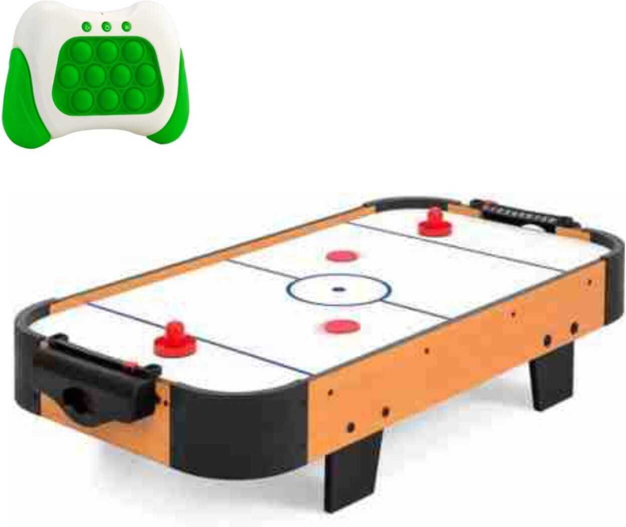 Kids Mini Air Hockey Table – Electric Air Hockey Game Set + [Free Popit Game] Air Hockey Table
