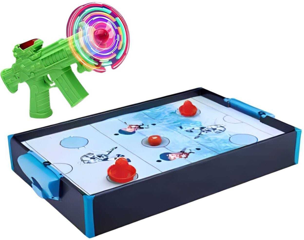 Air Hockey Playset for Kids – Ice Hockey-Themed + Free Space Gun Toy Air Hockey Table-image-13