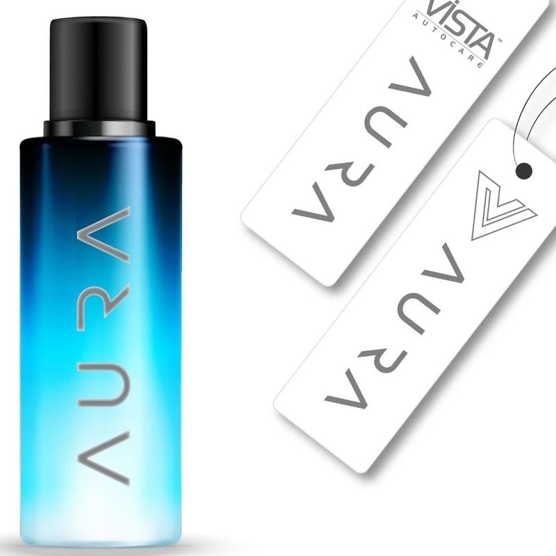 Vista Aura Hanging Air Freshener - Lagoon 30 ml with 2 Hanging Board Portable Car Air Purifier-image-19