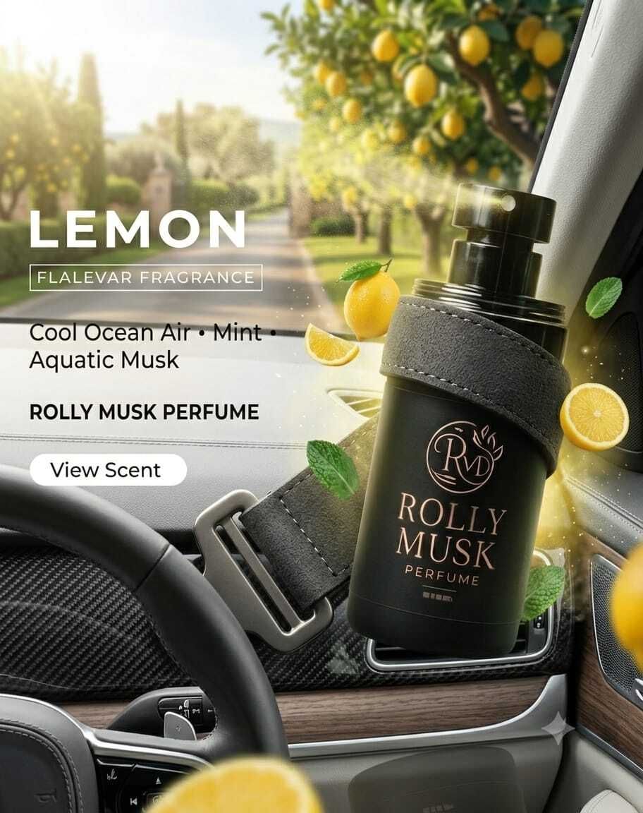 akenterprise ROLLU MUSK LEMON Lemon Car Perfume Spray | 30ml | Long Lasting Sprays Car Fresheners Air Purifier-picture-13