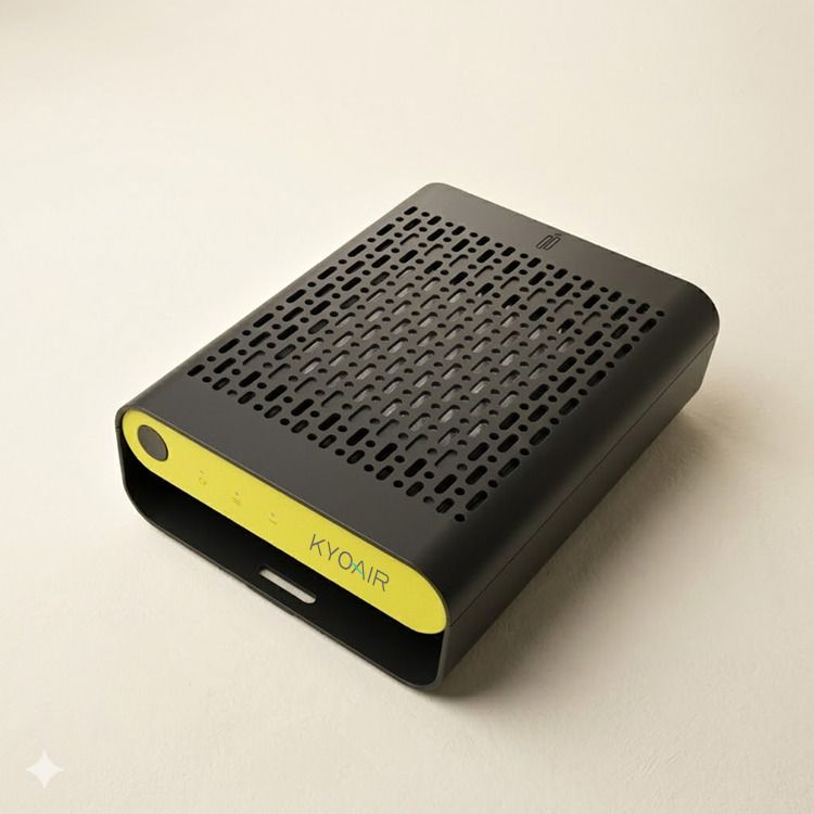 kyoair Drive Car Air Purifier with HEPA H12 & Activated Carbon, AQI Display, Black Portable Car Air Purifier-picture-36