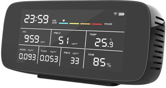 mxrady Air Quality Meter 10In1 With WIFI Detects CO2,PM2.5/PM10,HCHO,TVOC,temp,humidity Air Quality Meter-picture-29