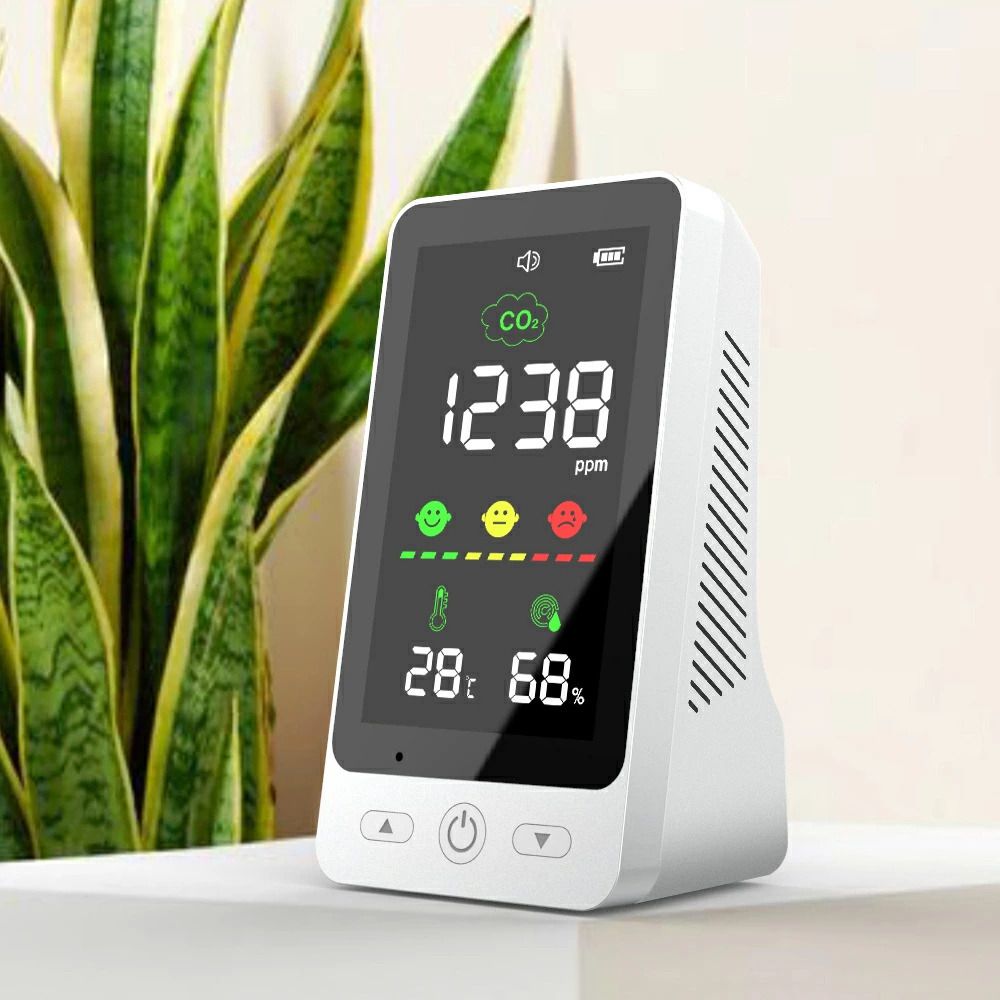 hsetin mxrady Air Quality Monitor, Multifunctional 4 in 1 CO2 Meter CO2, TEMP, HUM, AQI Air Quality Meter-picture-22