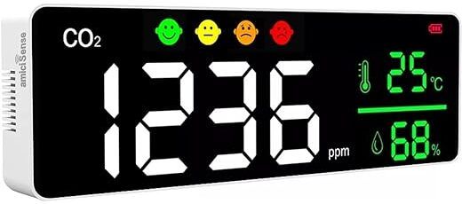 Digital Air Quality Monitor Meter with CO2, PPM, Temperature & Humidity Tracker Air Quality Meter-image-40