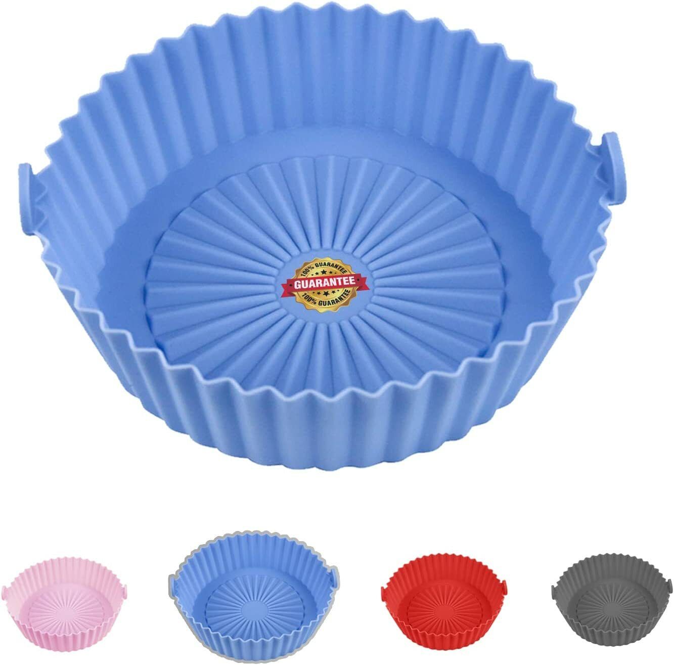mgnlr Air Fryer Reusable Silicone Pot, Non-Stick Silicone (pack of 1 silicone pot) Airfryer Grill Pan-picture-23