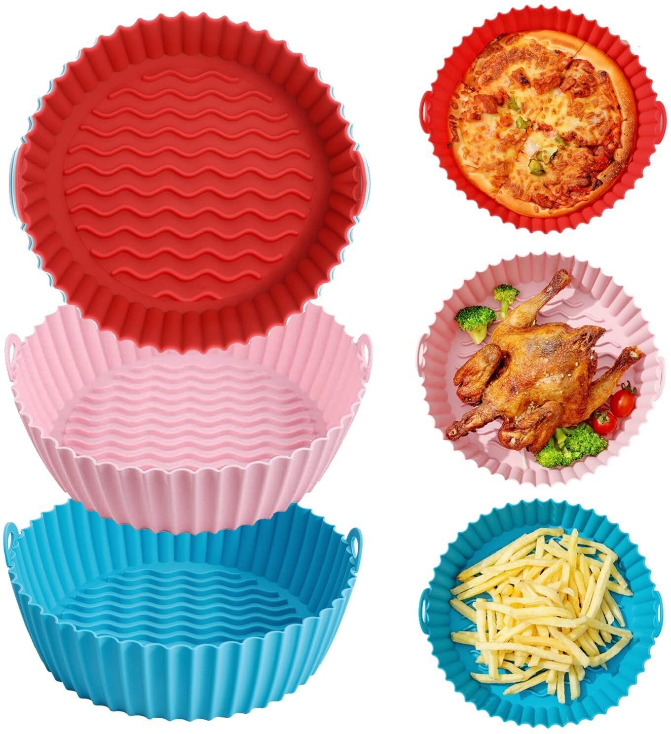 3 Round Silicon Air Fryer Tray Airfryer Tray