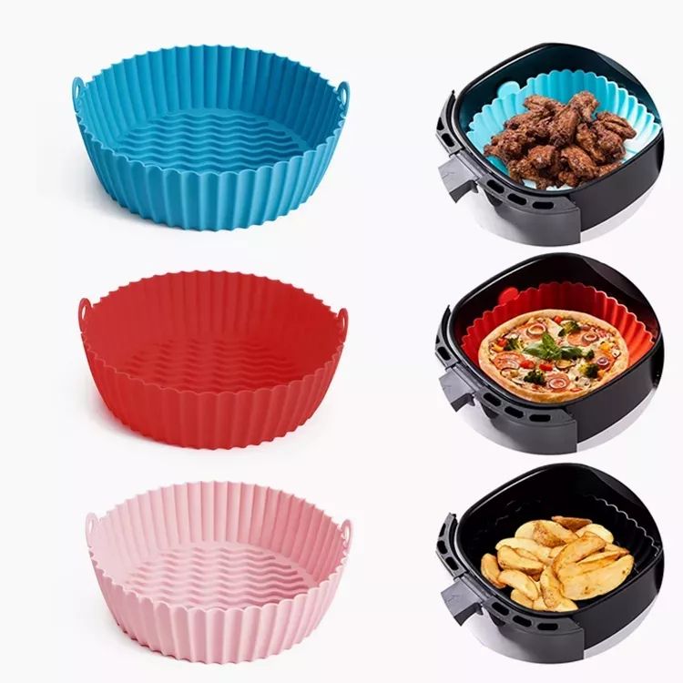 Silicone Air Fryer Basket Liners,3Pcs Reusable Air Fryer Silicone Pots Airfryer Tray-image-29