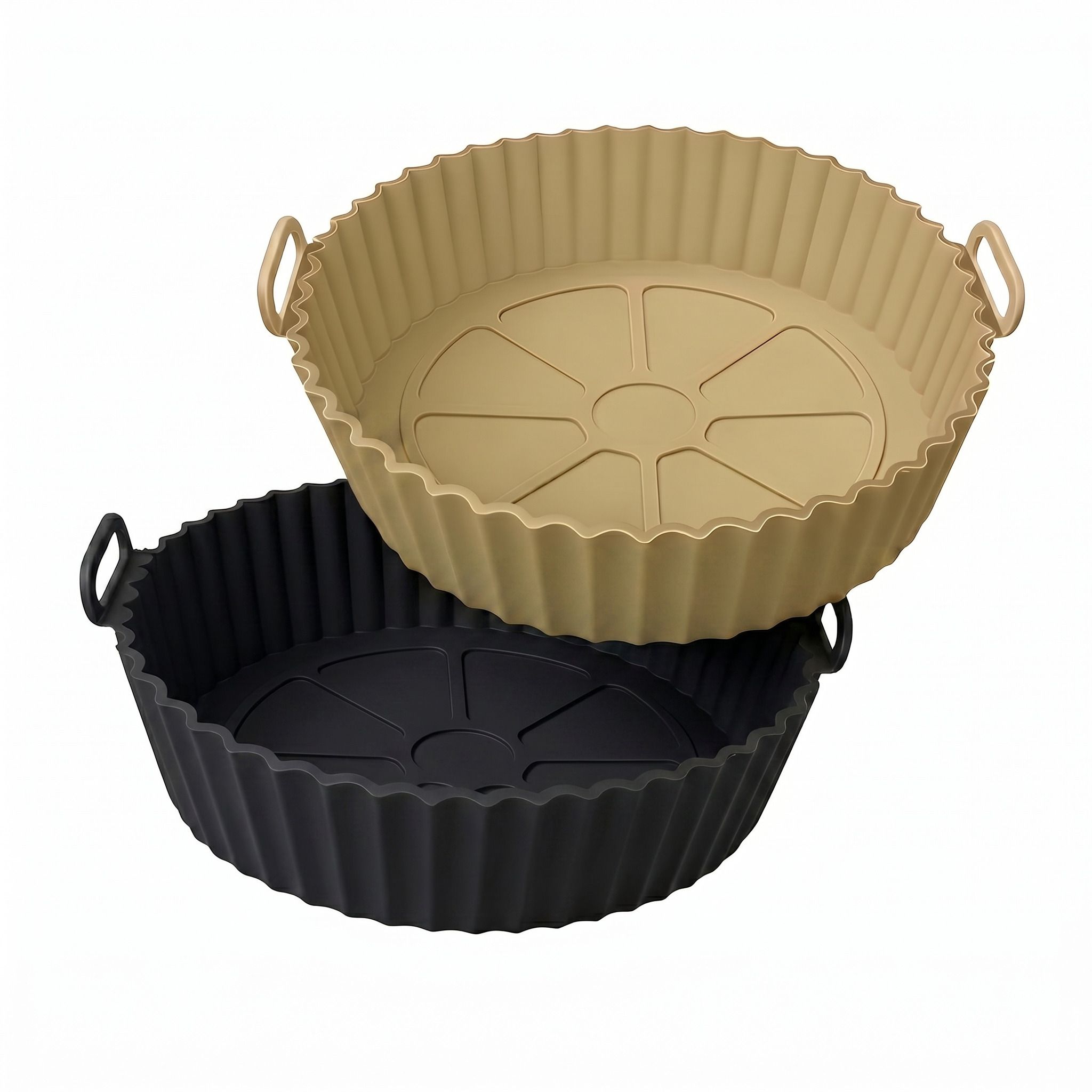 2PCS Air Fryer Reusable Silicone liner ,Fryer baking Tray Kitchen Set Multicolor Airfryer Tray-image-10