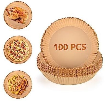 Fryer-Paper 100PCS Disposable Paper Liner, Non-stick, Baking Paper & Oil-proof Airfryer Tray-image-17