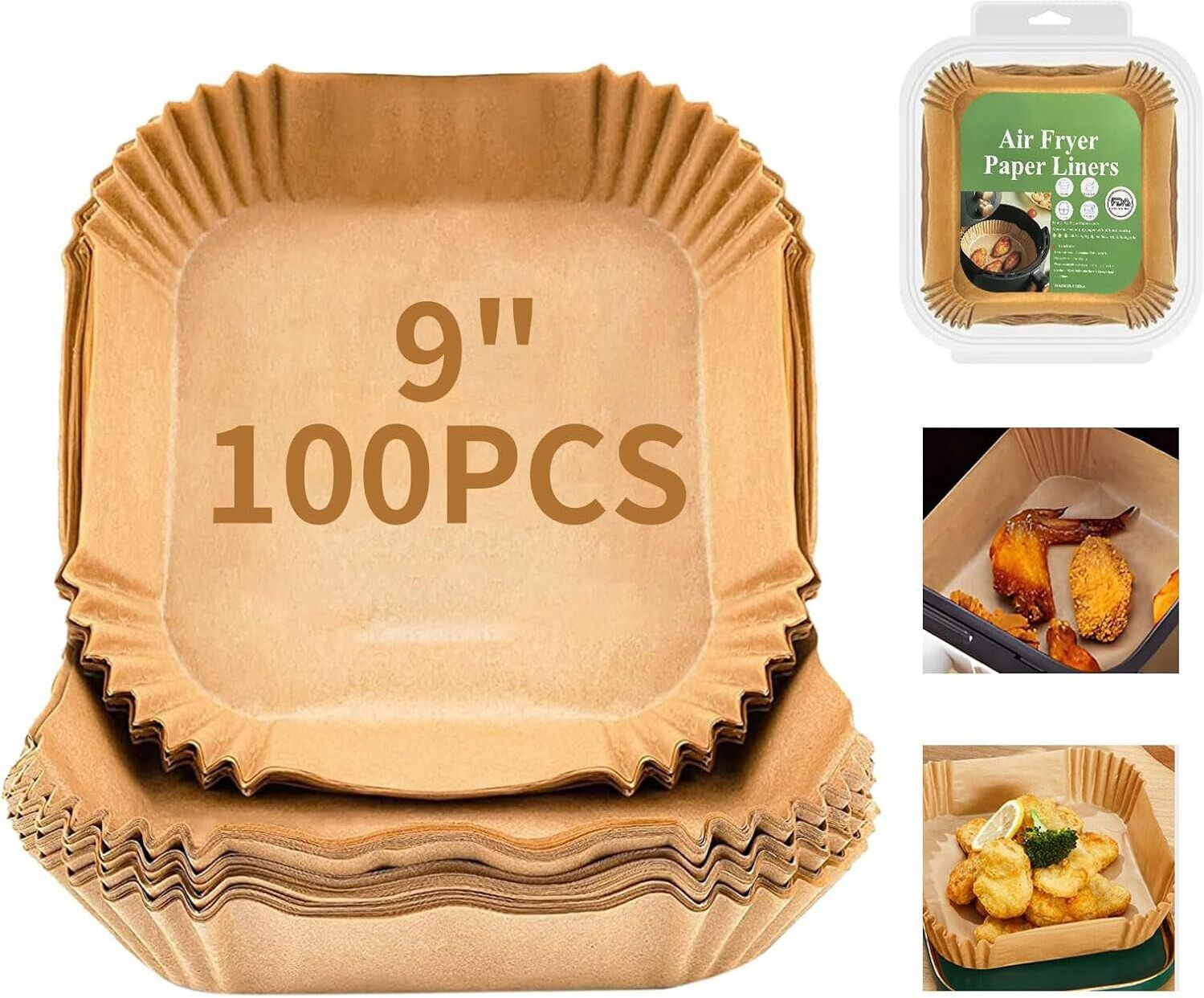 100 Pcs Square Air Fryer-Paper Disposable Paper Liner, Baking Paper & Oil-proof Airfryer Tray-image-14