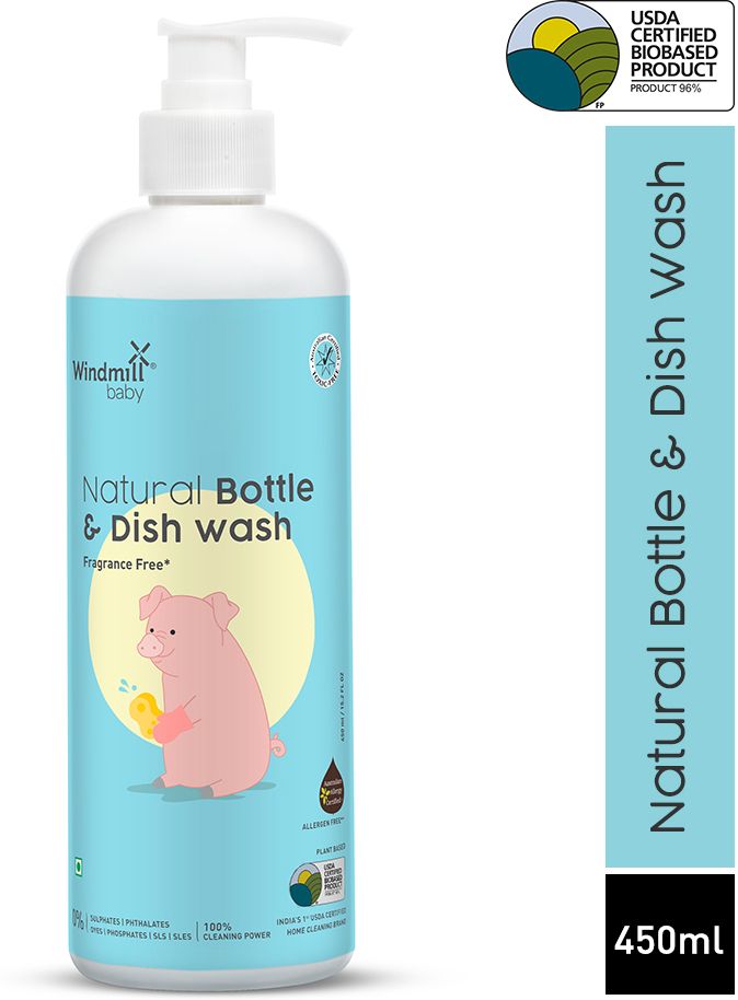 Liquid Cleanser Bottle and Dish Wash USDA Certified, Fragrance Free
