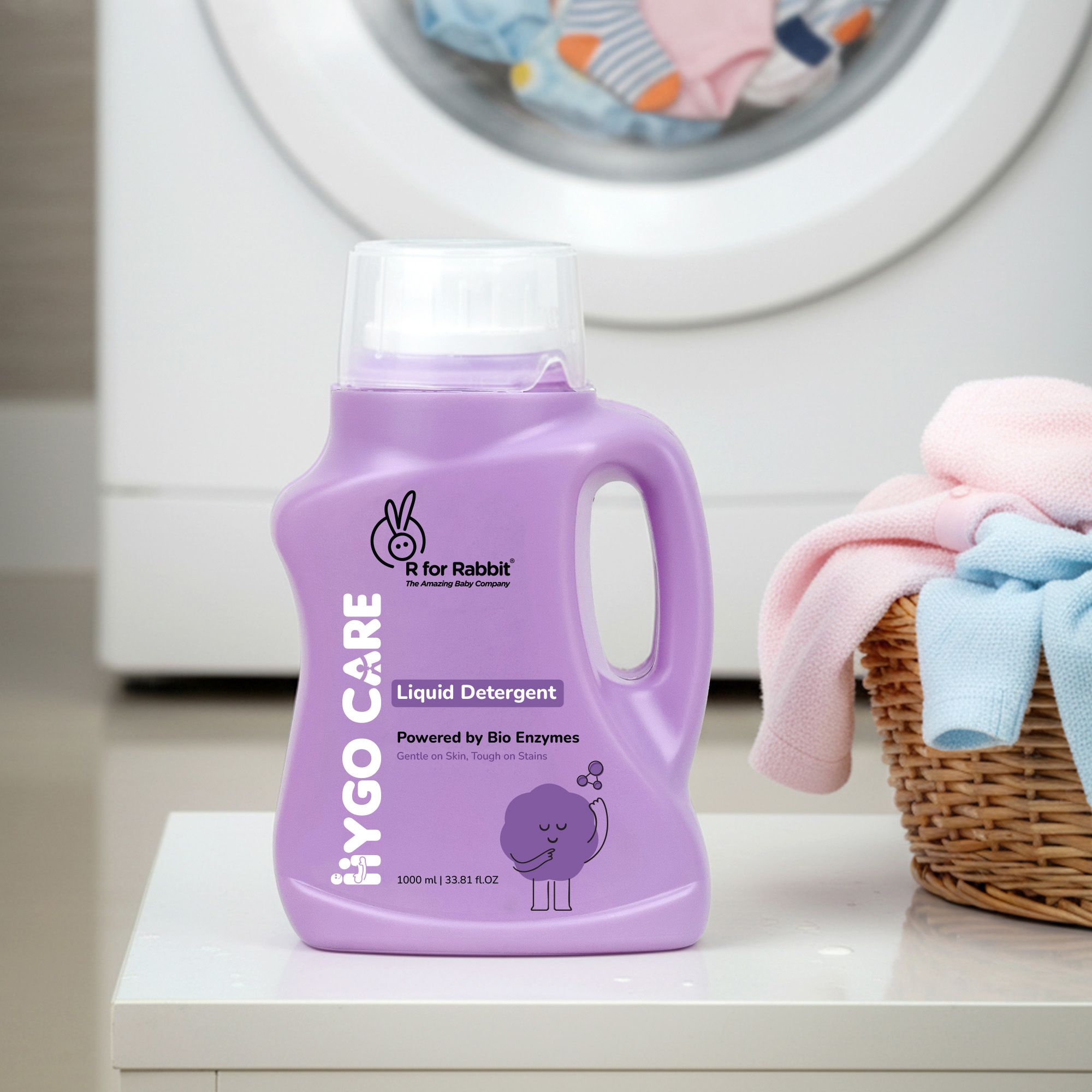 Hygocare Baby Laundry Liquid Detergent for Handwash & Machine Wash-1000 ml Liquid Detergent