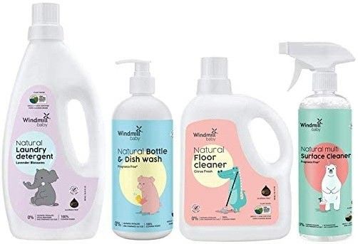 windmill baby Combo Bottle Wash + Toy Cleaner + Floor Cleaner + Lavender Laundry Detergent-picture-14