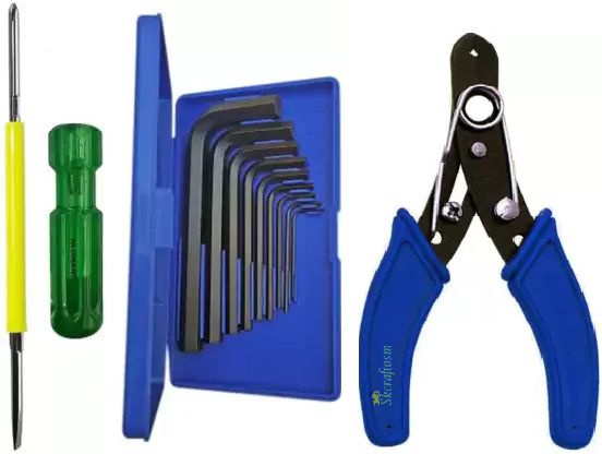 Combo Best Quality||Screw driver With Wire Cutter Allen Key Set