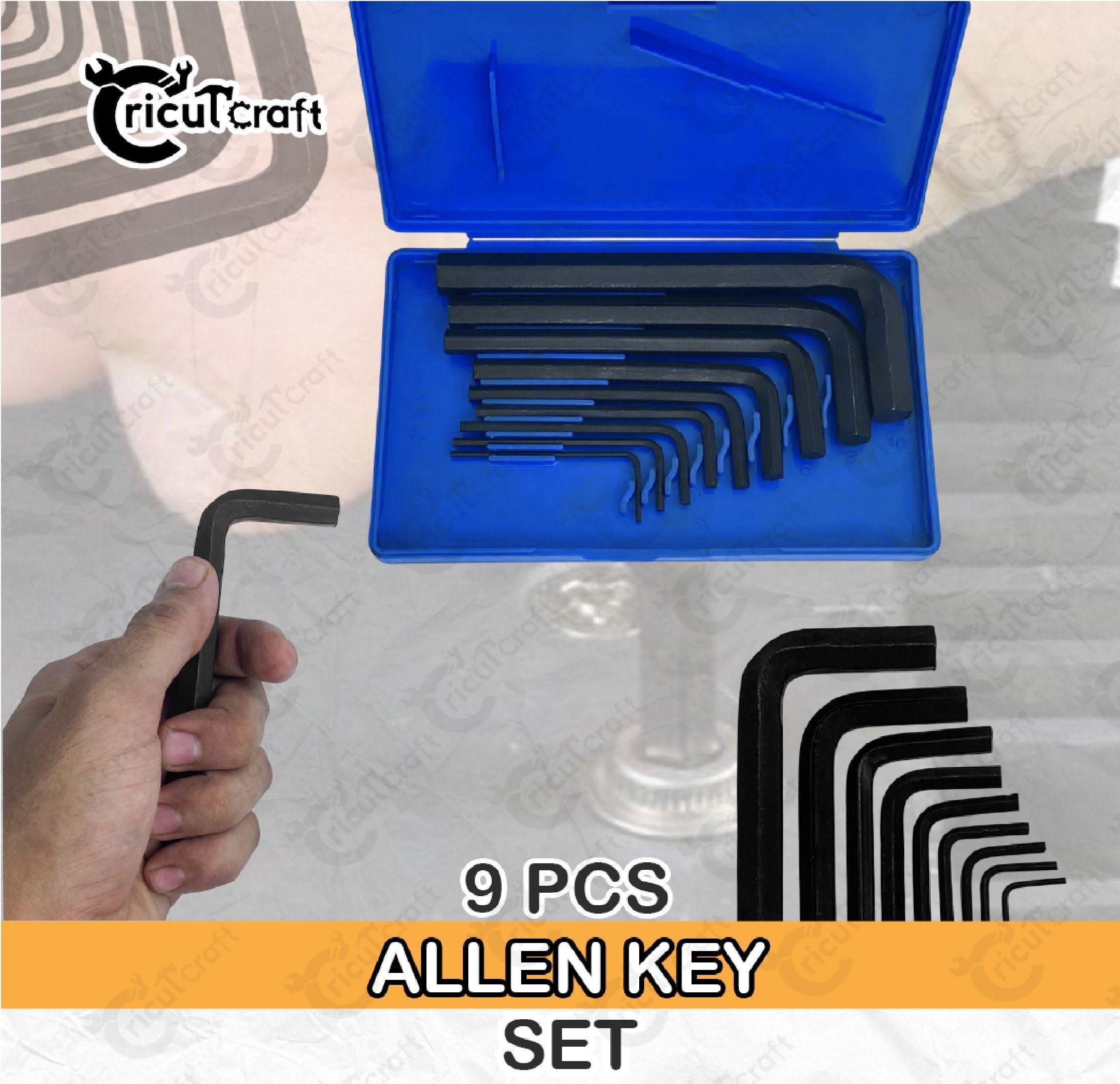 cricutcraft 9pcs Spanner Wrench L Shape Repair Tool Set for Bike/Bicycle/Cycle/Guitar LK_1B Allen Key Set-picture-31