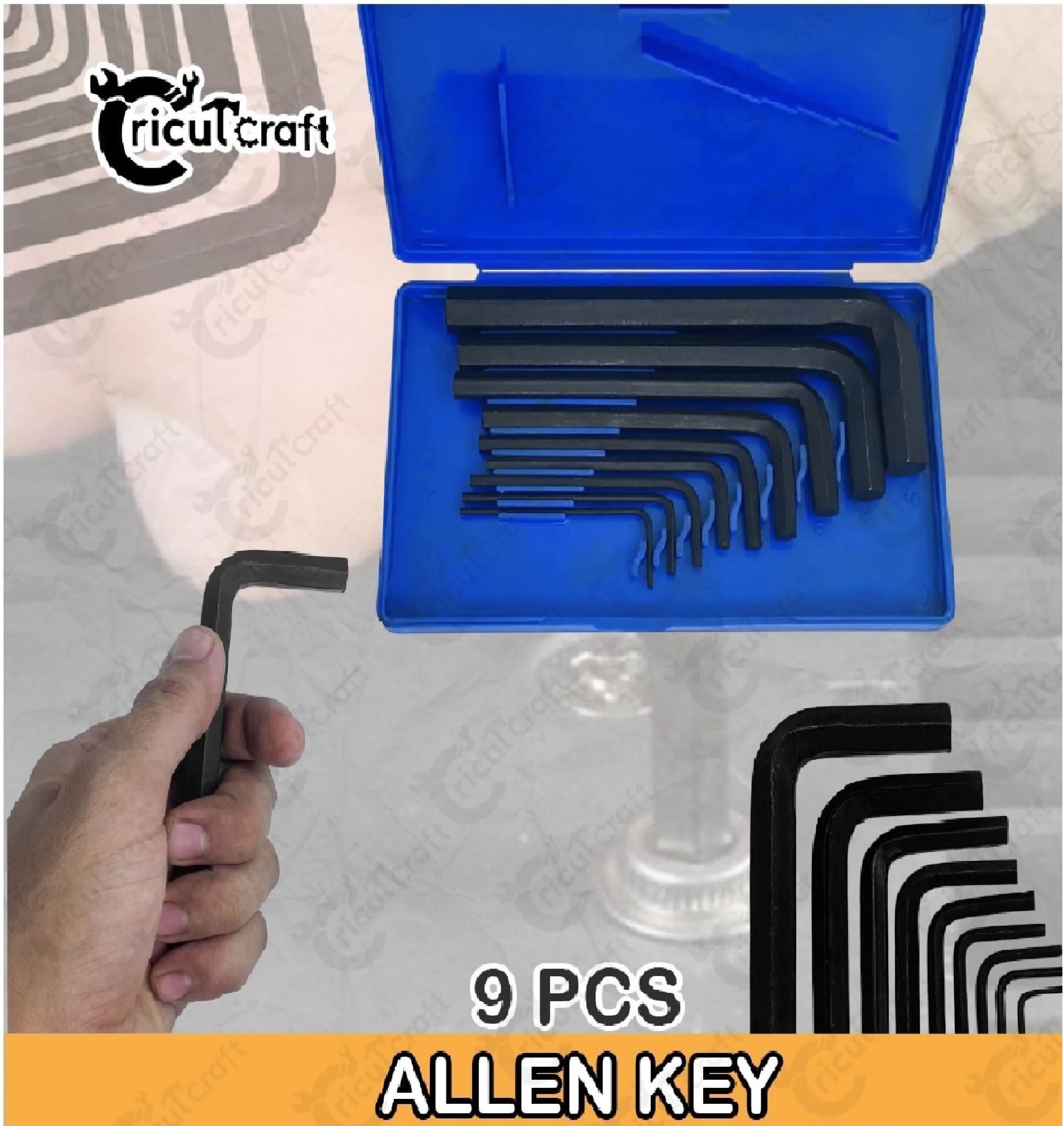 cricutcraft 9pcs Spanner Wrench L Shape Repair Tool Set for Bike/Bicycle/Cycle/Guitar LK_1Q Allen Key Set-picture-23