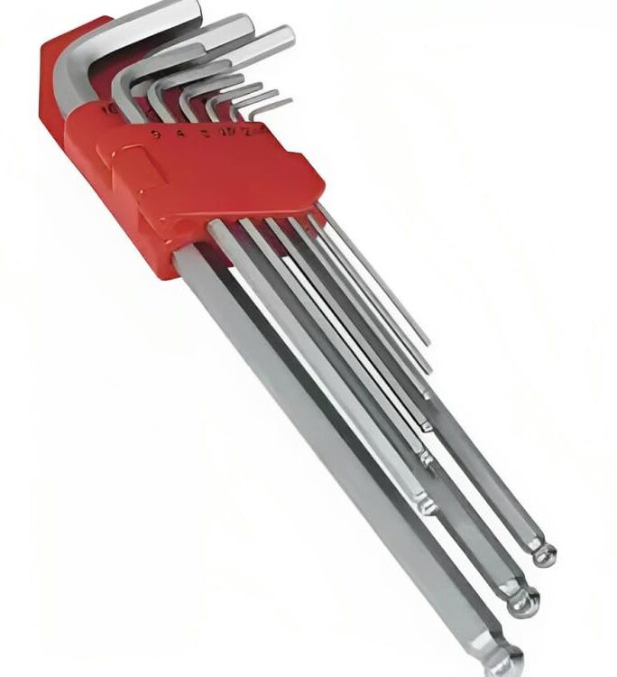 Long Ball Point Allen Key Set (1.5,2,2.5,3,4,5,6,8,10MM) (EXTRA LONG) Allen Key Set-image-47