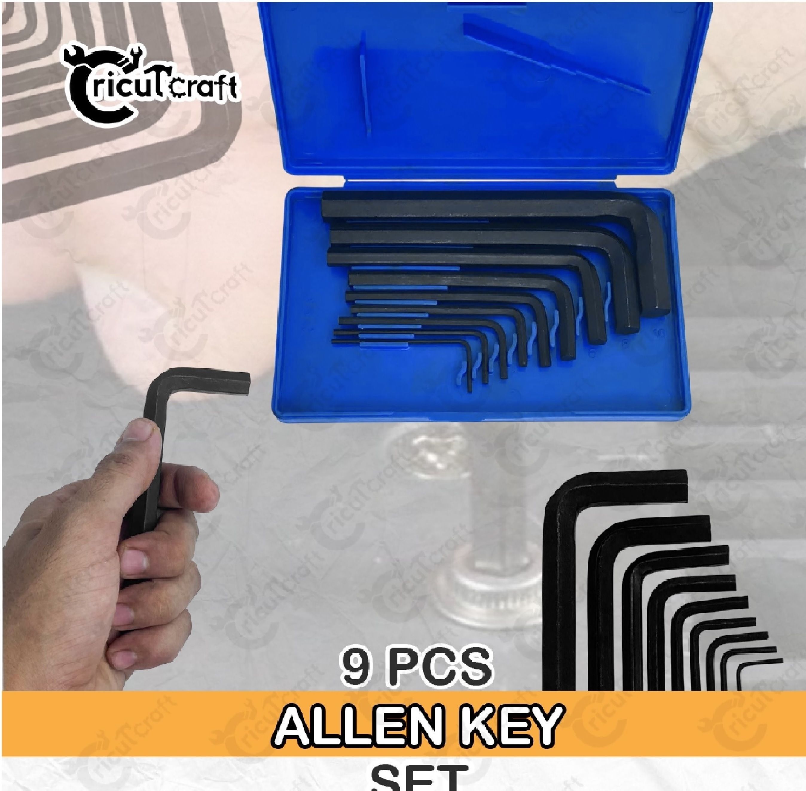 cricutcraft 9pcs Spanner Wrench L Shape Repair Tool Set for Bike/Bicycle/Cycle/Guitar LK_1F Allen Key Set-picture-44