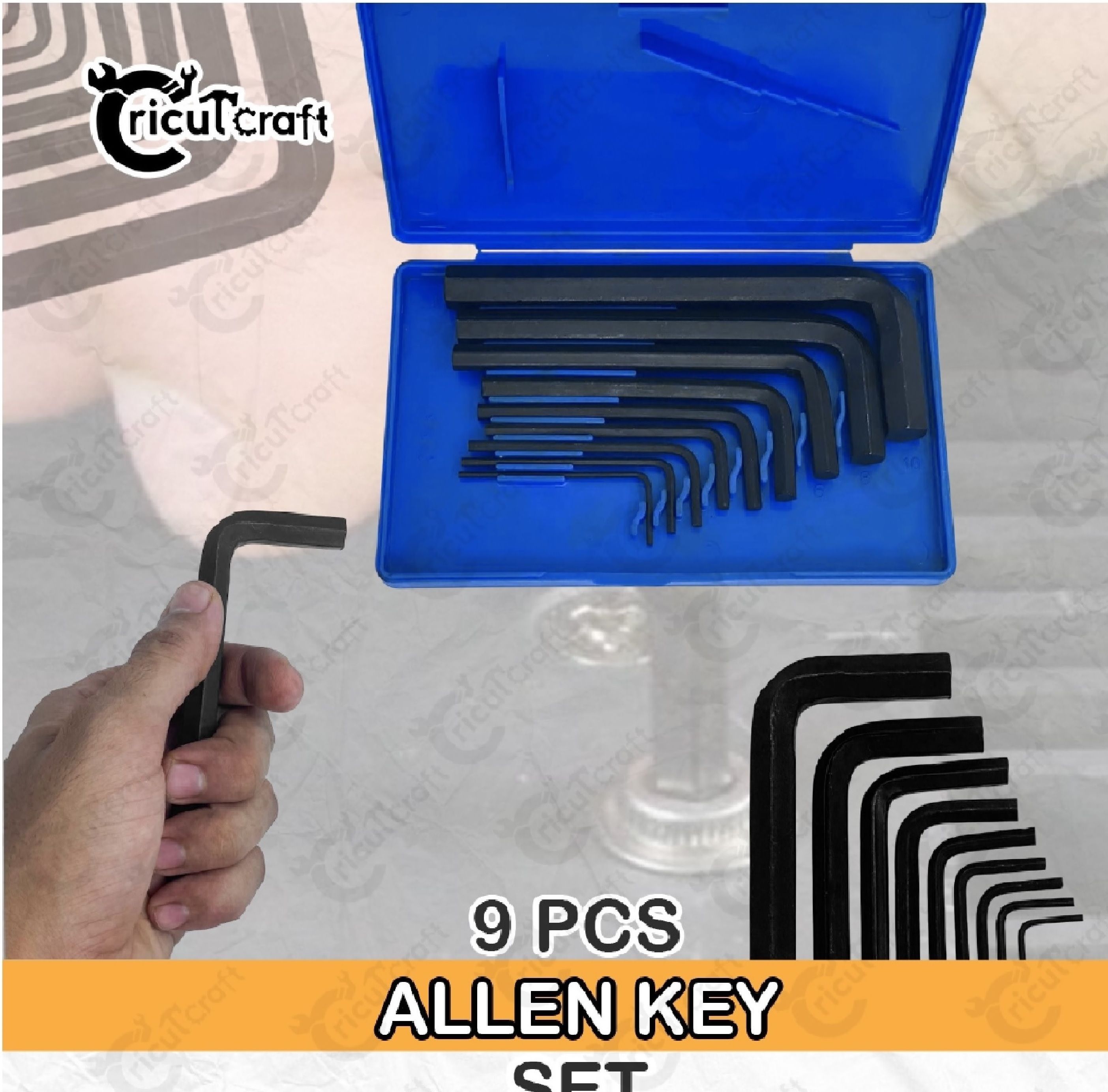 cricutcraft 9pcs Spanner Wrench L Shape Repair Tool Set for Bike/Bicycle/Cycle/Guitar LK_1G Allen Key Set-picture-40