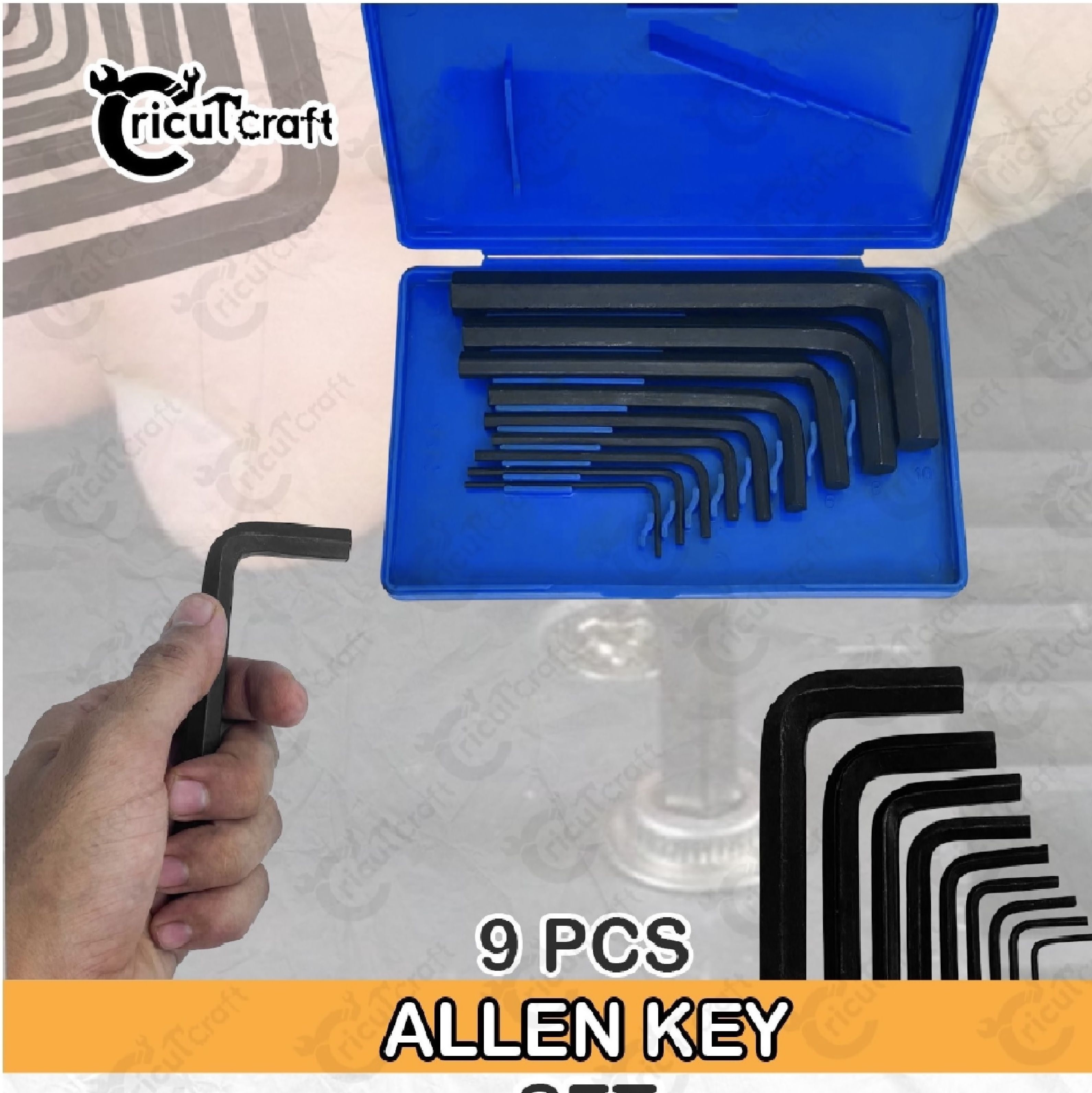 cricutcraft 9pcs Spanner Wrench L Shape Repair Tool Set for Bike/Bicycle/Cycle/Guitar LK_1I Allen Key Set-picture-41