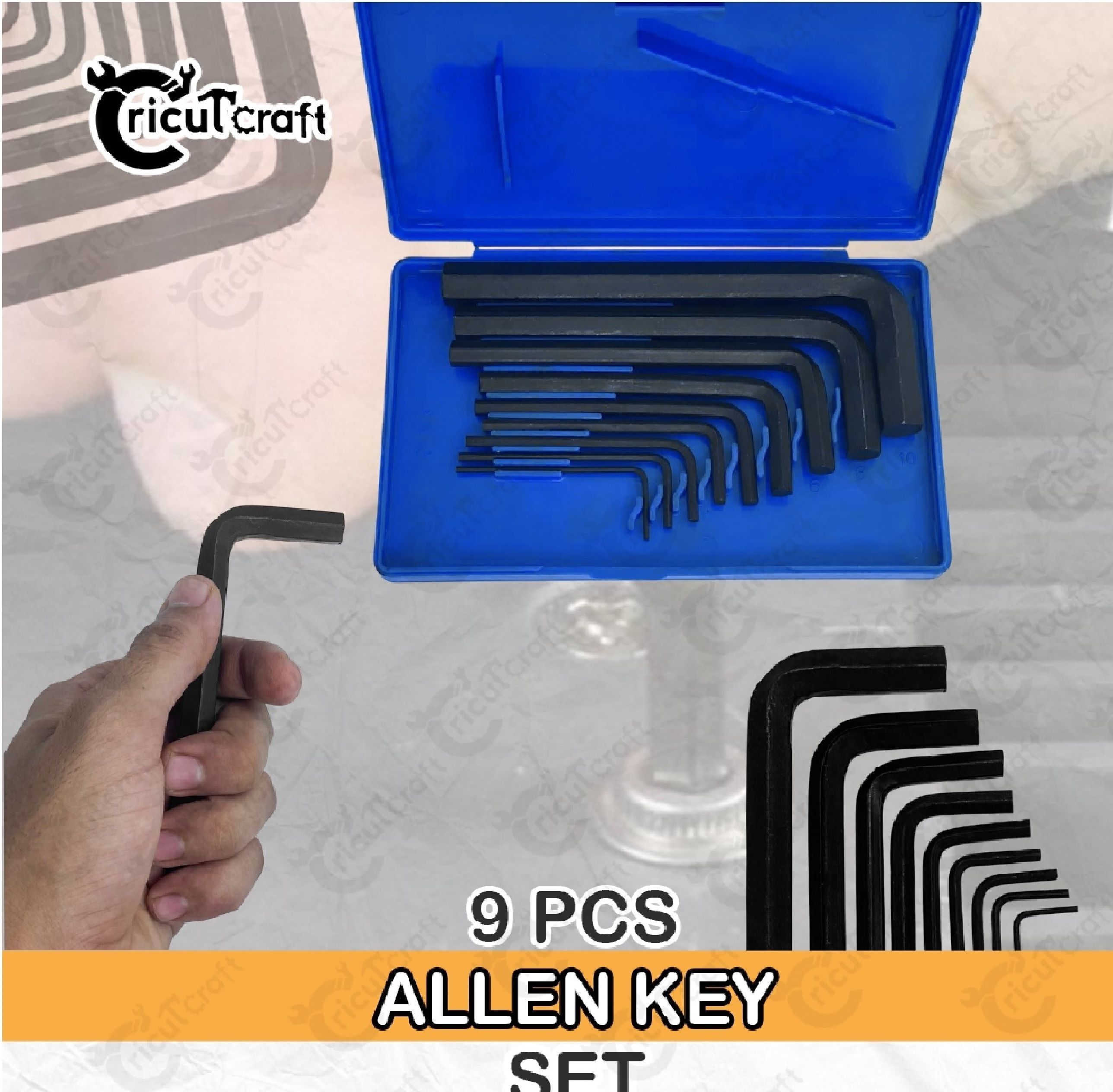 cricutcraft 9pcs Spanner Wrench L Shape Repair Tool Set for Bike/Bicycle/Cycle/Guitar LK_1E Allen Key Set-picture-37