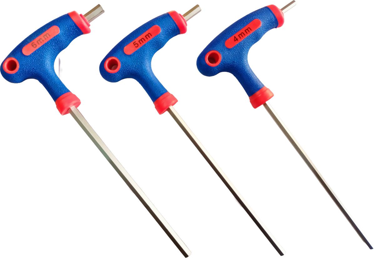 4mech 4mm + 5mm + 6mm T-Type Chrome Vanadium Hardened Steel (Pack of 3) Allen Key Set-picture-14